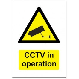 5mm Plastic CCTV Sign A4 Size