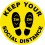 Social Distancing Floor Stickers 25cm Non Slip