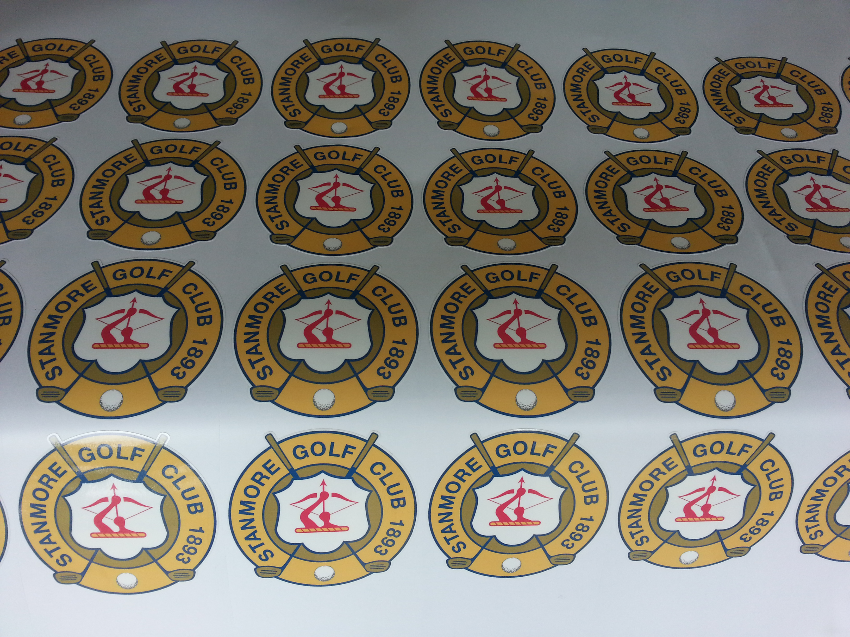 Golf club stickers