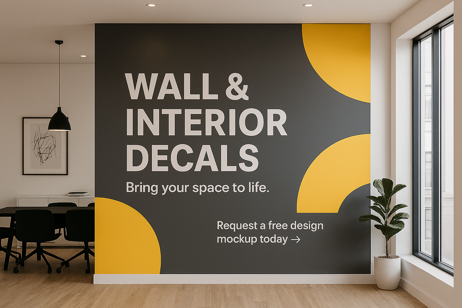 Modern office wall decals